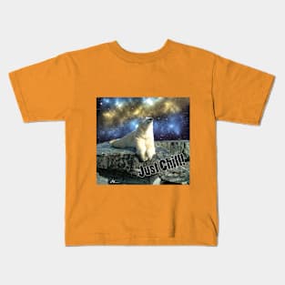 Super cool chilled Ice Bear on the Rocks Kids T-Shirt